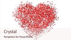  Presentation with abstract red - PPT theme consisting of mosaic - red glitter sequins texture isolated background and a lemonade colored foreground