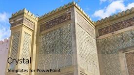  Presentation with ceramic tiles - Beautiful slides featuring mosaic ceramic tiles meknes morocco backdrop and a coral colored foreground