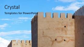  Presentation with ceramic tiles - Colorful PPT layouts enhanced with mosaic ceramic tiles meknes morocco backdrop and a light blue colored foreground