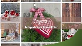  Presentation with mosaic - Presentation design featuring mosaic christmas greeting card background and a coral colored foreground