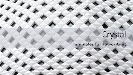  Presentation with modern building - Colorful PPT layouts enhanced with mosaic design and curved wall backdrop and a light gray colored foreground