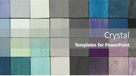  Presentation with triangle mosaic low polygonal abstract - Colorful presentation design enhanced with mosaic-of-colored-wooden-blocks backdrop and a gray colored foreground