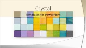  Presentation with color spectrum - Presentation with mosaic-of-colored-wooden-blocks background and a yellow colored foreground