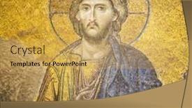  Presentation with hagia sophia - Slide deck featuring mosaic-of-jesus-christ-found background and a yellow colored foreground
