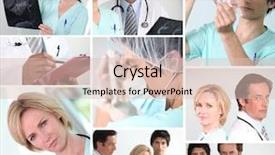  Presentation with mosaic - Amazing theme having mosaic of various hospital staff backdrop and a lemonade colored foreground