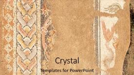  Presentation with ancient greece - Slide deck with mosaic on floor in bath background and a coral colored foreground