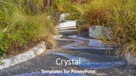  Presentation with mosaic - Slide set featuring mosaic-path-leading-through background and a  colored foreground