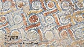  Presentation with patterns - Amazing slide deck having mosaic rustic patterns of ephesus backdrop and a mint green colored foreground