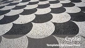  Presentation with mosaic pavement - Presentation design featuring mosaic tiles pavement pattern background and a gray colored foreground