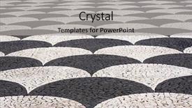  Presentation with mosaic pavement - Audience pleasing PPT theme consisting of mosaic tiles pavement pattern backdrop and a light gray colored foreground