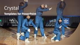  Presentation with jumanji - Cool new PPT theme with moscow-apr-1-on-stage backdrop and a dark gray colored foreground