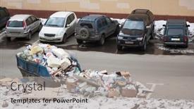 Presentation with burn - Audience pleasing presentation design consisting of moscow-apr-1-scattered-trash backdrop and a light gray colored foreground