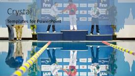  Presentation with third world - Audience pleasing slide set consisting of moscow-apr-13-athletes backdrop and a teal colored foreground