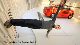  Presentation with release - Audience pleasing slide set consisting of moscow-apr-16-2016-hyundai backdrop and a mint green colored foreground