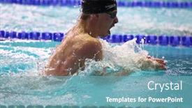  Presentation with pool side - Audience pleasing presentation theme consisting of moscow-apr-20-view-side backdrop and a teal colored foreground