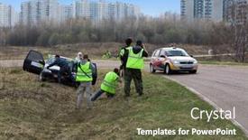  Presentation with rally car - PPT layouts enhanced with orthodox templ architecture elements ornamented church domes background and a tawny brown colored foreground