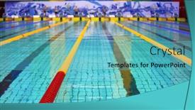  Presentation with pool lanes - Cool new slide deck with moscow-apr-22-olympic-sports backdrop and a teal colored foreground