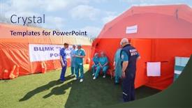  Presentation with operating room - Colorful slide deck enhanced with moscow-apr-28-2015-health backdrop and a sky blue colored foreground