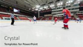  Presentation with school sports - Cool new PPT layouts with moscow-apr-28-hockey-players backdrop and a white colored foreground