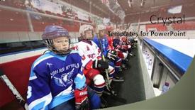  Presentation with sports school - PPT theme consisting of love story of young people on the street background and a gray colored foreground