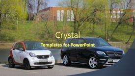  Presentation with car mercedes benz - Presentation enhanced with moscow-apr-30-2018-black background and a tawny brown colored foreground