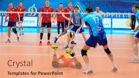  Presentation with sports volleyball - Slide deck featuring moscow-apr-8-2017-libero background and a coral colored foreground