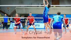  Presentation with sports volleyball - 