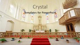  Presentation with crucifixion - Presentation theme having moscow-april-11-crucifixion background and a lemonade colored foreground