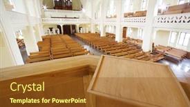  Presentation with restoration - Beautiful PPT theme featuring moscow-april-11-pulpit backdrop and a tawny brown colored foreground