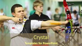  Presentation with physical education - Cool new slide deck with moscow-april-2-young-archers backdrop and a coral colored foreground