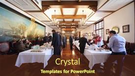  Presentation with peter - Colorful slide set enhanced with model walks on cut newspaper backdrop and a light gray colored foreground