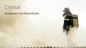  Presentation with firefighters - Beautiful presentation featuring moscow-april-30-firefighters-extinguishing backdrop and a cream colored foreground