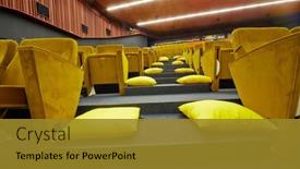  Presentation with silicon valley - Presentation design featuring moscow-aug-20-congress-hall background and a gold colored foreground