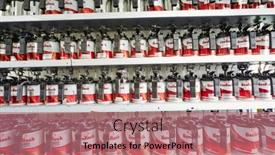  Presentation with automotive paint - Presentation design consisting of moscow-aug-21-shelves background and a coral colored foreground