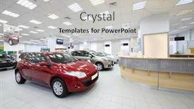  Presentation with dealership - Amazing presentation having moscow-august-28-cars-stand backdrop and a  colored foreground