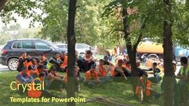  Presentation with review - Amazing slide set having moscow-august-30-guest-workers backdrop and a tawny brown colored foreground