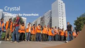  Presentation with review - Presentation theme having moscow-august-30-rank background and a teal colored foreground