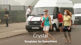  Presentation with seeking - PPT theme with moscow-august-7-masked-residents background and a violet colored foreground