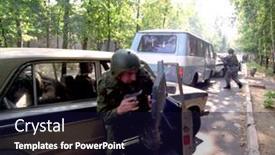  Presentation with organized crime - Theme having moscow-august-8-policemen background and a wine colored foreground