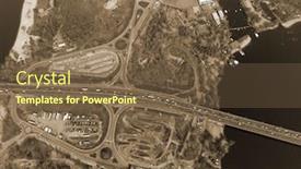  Presentation with bridge - Slide set consisting of moscow-bridge-across-dnepr-river background and a tawny brown colored foreground