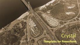  Presentation with bridge - Beautiful slides featuring moscow-bridge-across-dnepr-river backdrop and a tawny brown colored foreground