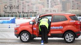  Presentation with ford car - Audience pleasing slides consisting of moscow-dec-05-2014 backdrop and a light gray colored foreground