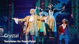  Presentation with treasure - Slide set consisting of moscow-dec-15-actors-group background and a navy blue colored foreground