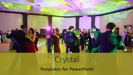  Presentation with masquerade ball - Amazing presentation having moscow-dec-23-people-dance backdrop and a gold colored foreground