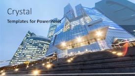  Presentation with stairway - Slide set with moscow-dec-8-stairway background and a light blue colored foreground