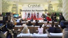  Presentation with cabaret - Slides consisting of moscow-december-15-press-day background and a soft green colored foreground