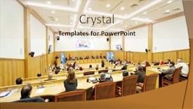  Presentation with awards ceremony - PPT theme having coins in columns with green background and a soft green colored foreground