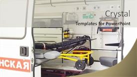  Presentation with pharmaceuticals - Slides enhanced with moscow-december-8-ambulance-inside background and a soft green colored foreground