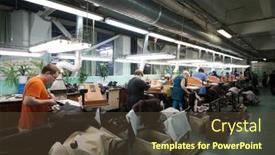  Presentation with million people - Audience pleasing PPT theme consisting of moscow-feb-21-2017-people backdrop and a tawny brown colored foreground