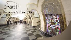  Presentation with architecture glass - Presentation theme having moscow-february-2-national-architecture background and a  colored foreground